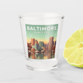 Vintag Baltimore Maryland Schnapsglas (Vorderseite)