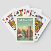 Vintag Baltimore Maryland Spielkarten (Rückseite)
