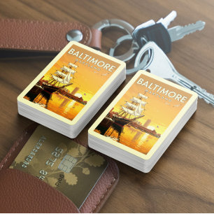 Vintag Baltimore Maryland Spielkarten