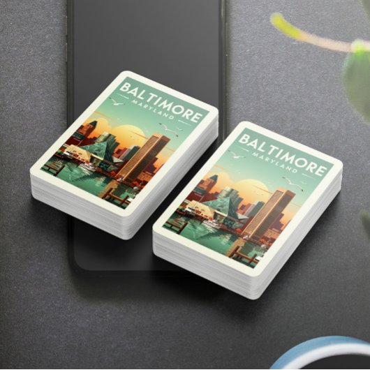 Vintag Baltimore Maryland Spielkarten