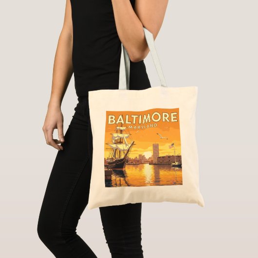 Vintag Baltimore Maryland Tragetasche (Vorderseite (Produkt))
