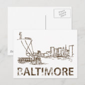 Vintag Baltimore Postkarte (Vorne/Hinten)