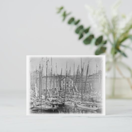 Vintag Baltimore Skipjack Sailboote Postkarte (Stehend Vorderseite)