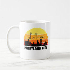 Vintag Baltimore Skyline Kaffeetasse