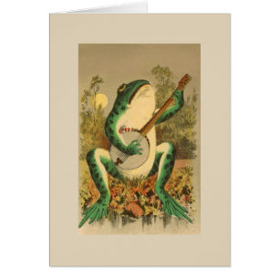 Vintag - Banjo, das Frosch spielt,