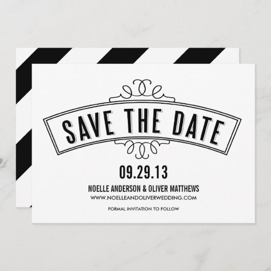 VINTAG BANNER | ANKÜNDIGUNG DATUM FREIHALTEN (Vorne/Hinten)