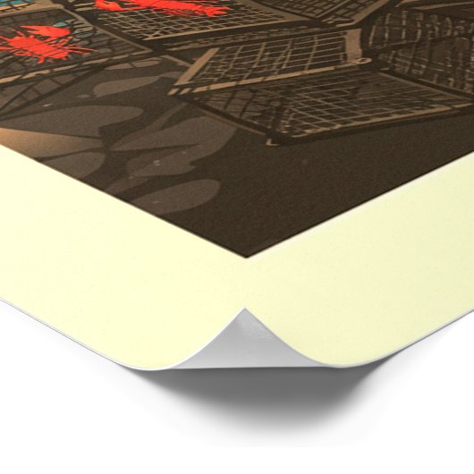 Vintag Bar Harbor Maine Poster (Ecke)