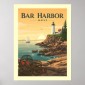 Vintag Bar Harbor Maine Poster (Vorne)