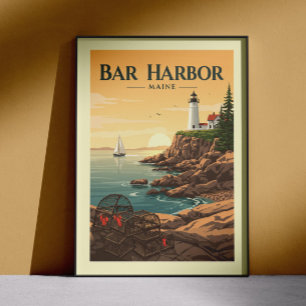 Vintag Bar Harbor Maine Poster