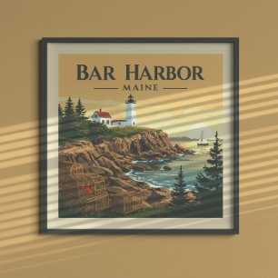 Vintag Bar Harbor Maine Poster