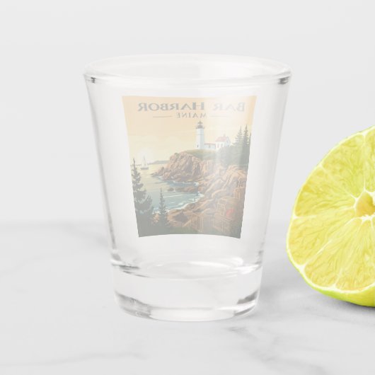 Vintag Bar Harbor Maine Schnapsglas (Rückseite)