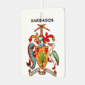 Vintag Barbados Postcard Ornament Aus Metall (Vorderseite links)
