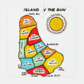 Vintag Barbados Postcard Ornament Aus Metall (Rückseite)