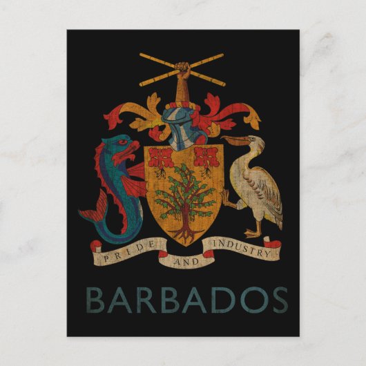 Vintag Barbados Postkarte (Vorderseite)