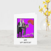 Vintag Barbier Couple Happy Jubiläum Karte (Gelbe Blume)