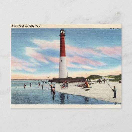 Vintag, Barnegat Light, New Jersey Postkarte (Vorderseite)
