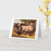 Vintag - Barnyard Friends, Karte (Gelbe Blume)