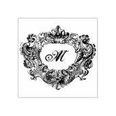 Vintag Barock Rokoko Verziert Monogramm Gummistempel (Prägung)