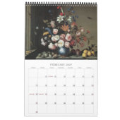 Vintag Barock Stillleben Blume Kunst, Dichtung und Kalender (Feb 2027)