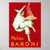 Vintag Baroni Pasta Werbung Poster (Vorne)