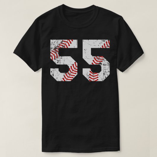 Vintag Baseball 55 Jersey Number Premium T-Shirt (Design vorne)