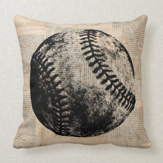 Vintag Baseball Art Illustration Zeitung Stil Kissen