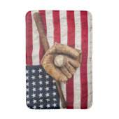 Vintag Baseball Badematte (Vorderseite Vertikal)