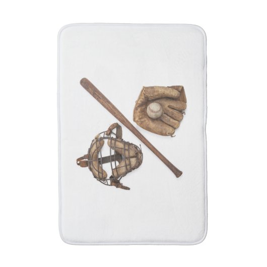 Vintag Baseball Badematte (Vorderseite Vertikal)