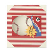 Vintag Baseball Card Bubblegum Wrapper Notizblock (Vorderseite)