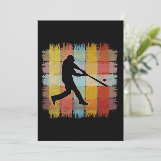 Vintag Baseball Einladung (Stehend Vorderseite)