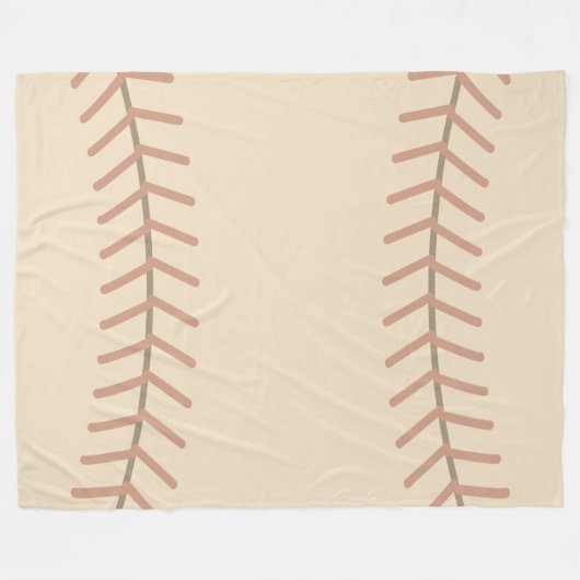 Vintag Baseball Fleece Blanket (Vorderseite (Horizontal))