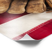 Vintag Baseball Fotodruck (Ecke)