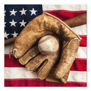 Vintag Baseball Fotodruck