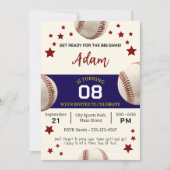 Vintag Baseball Geburtstagsfeier Einladung (Vorderseite)