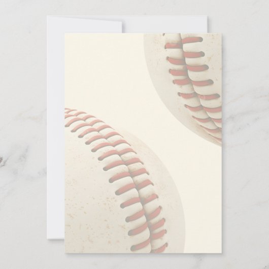 Vintag Baseball Geburtstagsfeier Einladung (Rückseite)