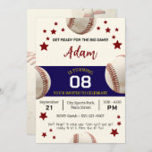 Vintag Baseball Geburtstagsfeier Einladung (Vorne/Hinten)