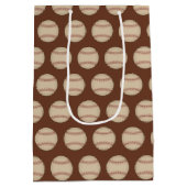 Vintag Baseball Geburtstagsweihnachtsbeutel Mittlere Geschenktüte (Rückseite)