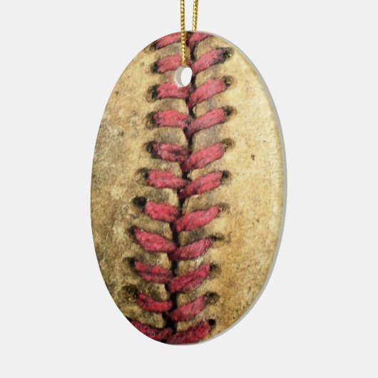 Vintag Baseball Keramik Ornament (Links)