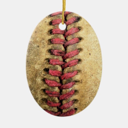 Vintag Baseball Keramik Ornament (Vorne)