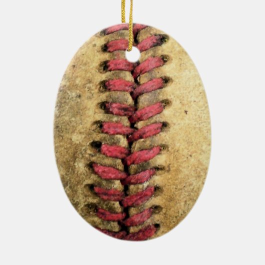 Vintag Baseball Keramik Ornament (Hinten)