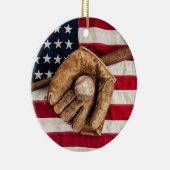 Vintag Baseball Keramik Ornament (Rechts)