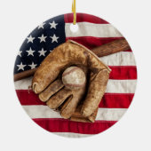 Vintag Baseball Keramik Ornament (Hinten)