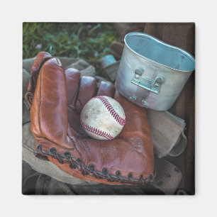 Vintag Baseball Mit und Ball Baseball Glove Amer Magnet