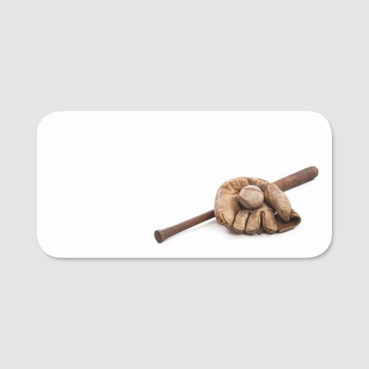 Vintag Baseball Namensschild (Vorderseite)