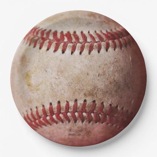 Vintag Baseball Pappteller (Vorderseite)