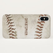 Vintag Baseball Personalisiert Case-Mate iPhone Hülle (Rückseite (Horizontal))