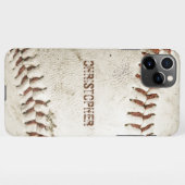 Vintag Baseball Personalisiert iPhone Hülle (Rückseite (Horizontal))