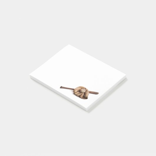 Vintag Baseball Post-it Klebezettel (angewinkelt)