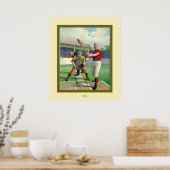 Vintag Baseball Poster (Küche)