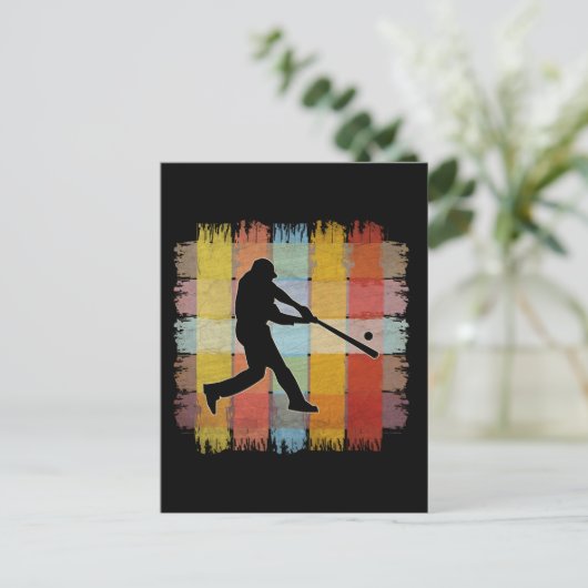 Vintag Baseball Postkarte (Stehend Vorderseite)